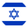 Israel flag rounded